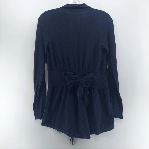 Free people bow cardigan Navy size S - Picture 3 of 6